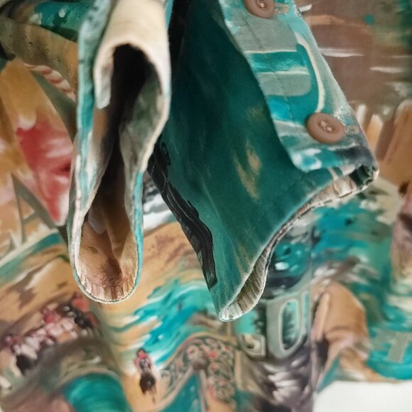 Vtg Brooks Dunn Western Shirt Men's 16 1/2x35 Multicolor Print Panhandle Slim - Picture 8 of 10